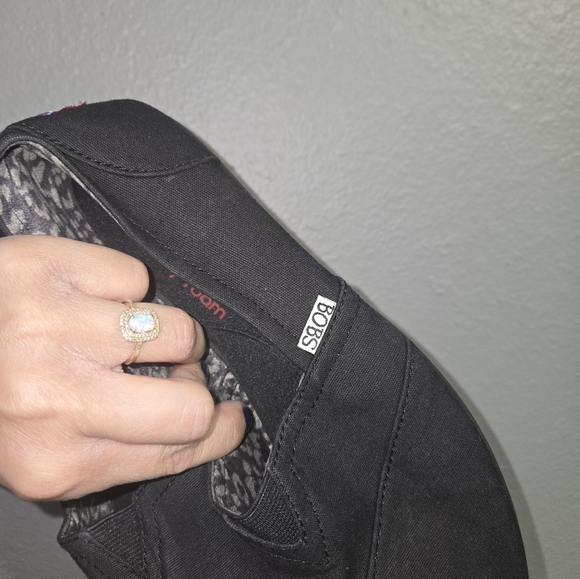Sketchers Peace & Love Black Bobs Memory Foam Size 9 - Picture 5 of 13